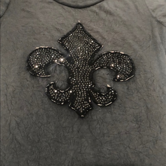 Fleur de le rhinestone embellished t-shirt - Picture 3 of 6